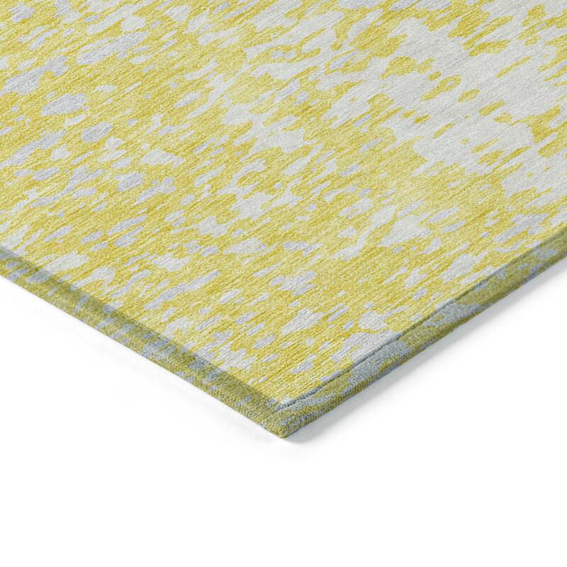 Machine Washable Indoor/ Outdoor Modern Abstract Chantille Rug