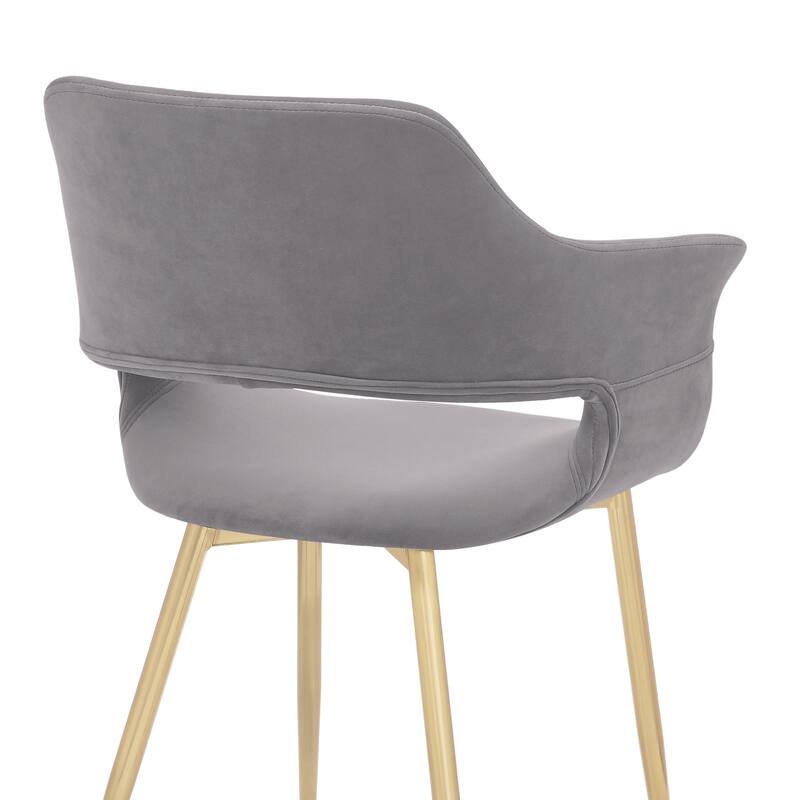 Gigi Modern Glam Velvet Dining Chairs with Gold Legs - Set of 2