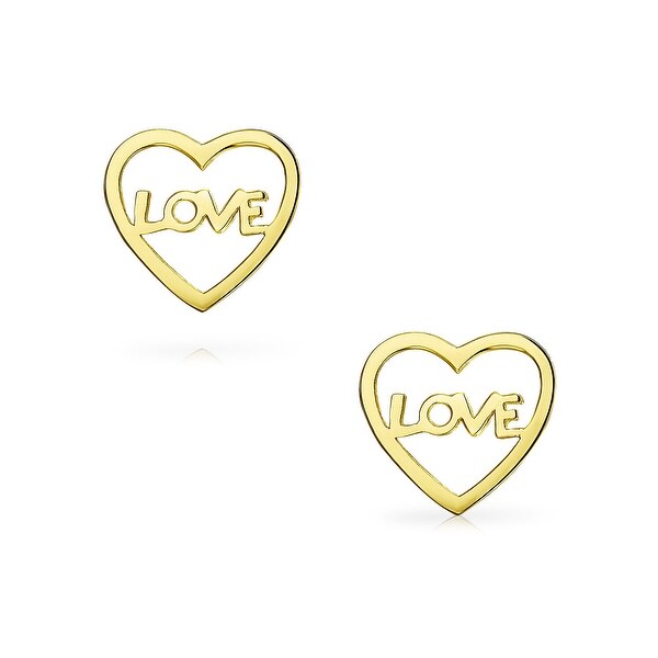 word stud earrings