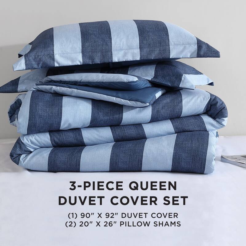 Juicy Couture Printed Denim Stripe Reversible Duvet Sets