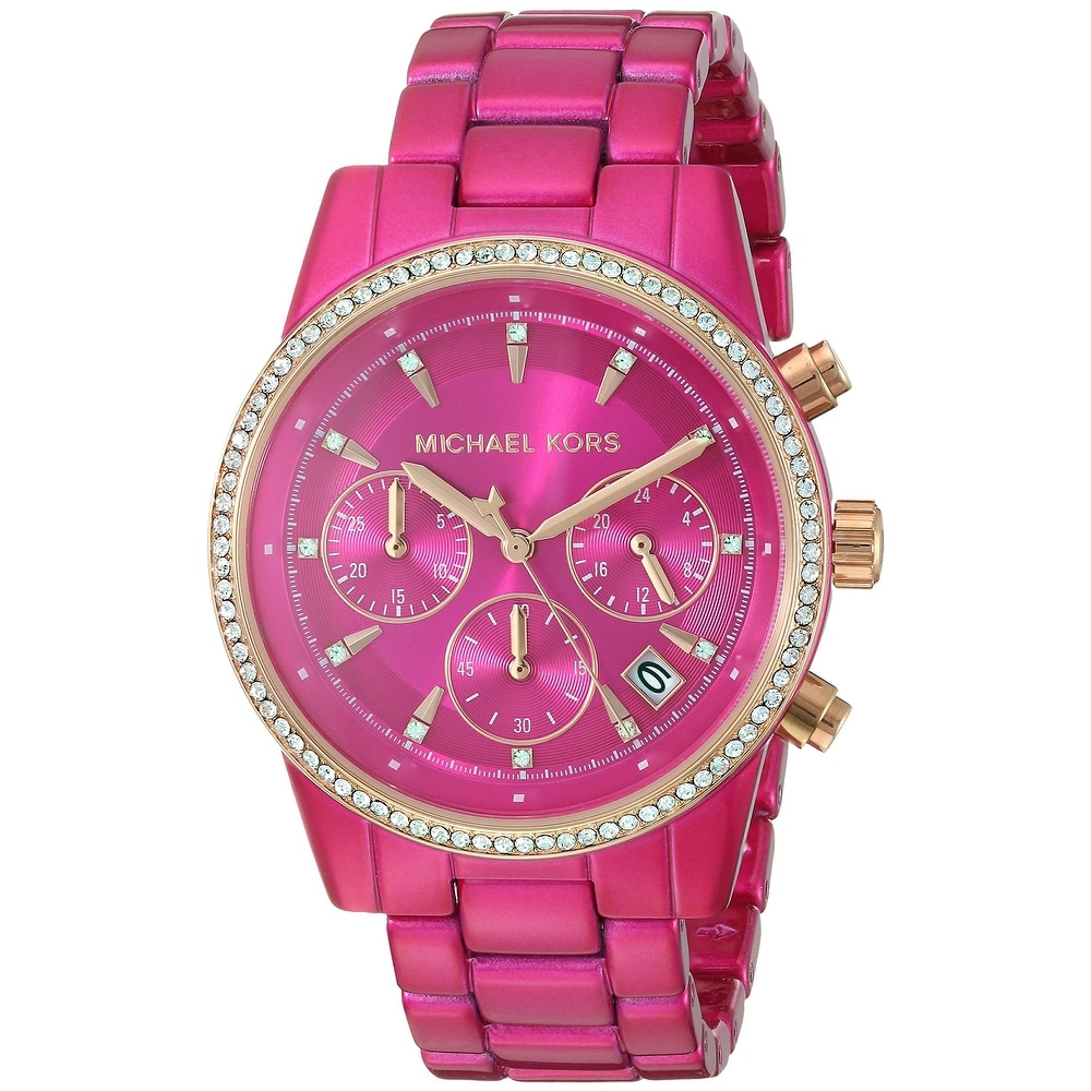 michael kors pink diamond watch