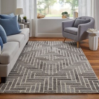 Asher 8768F Geometric Transitional Area Rug - Bed Bath & Beyond - 40771194