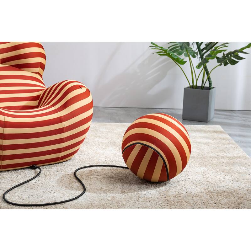 Mordern Lazy Sofa Chair, Stripe Design Home Theater Leisure Seating