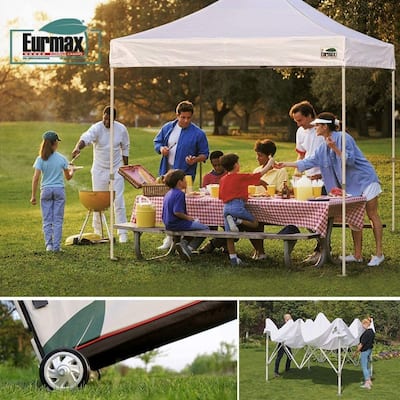 Eurmax 10x10 ft. Pop Up Canopy Commercial Instant Tent with Roller Bag