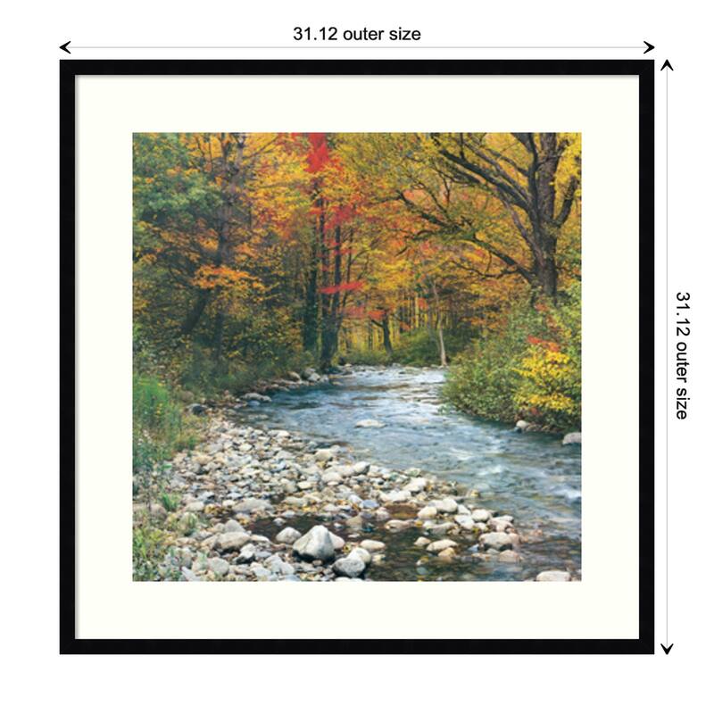 Forest Creek I Framed Art Print - 31 x 31 in - Black