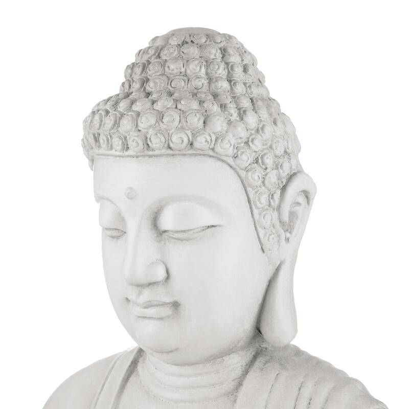 Glitzhome Zen-Style MgO Meditating Garden Buddha Statues Monk Sculpture Indoor Outdoor
