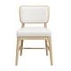 preview thumbnail 11 of 18, Christopher Knight Home - Dining Chair Wood and Rattan with Upholstered Seat, Armless Design, Breathable Cane Back