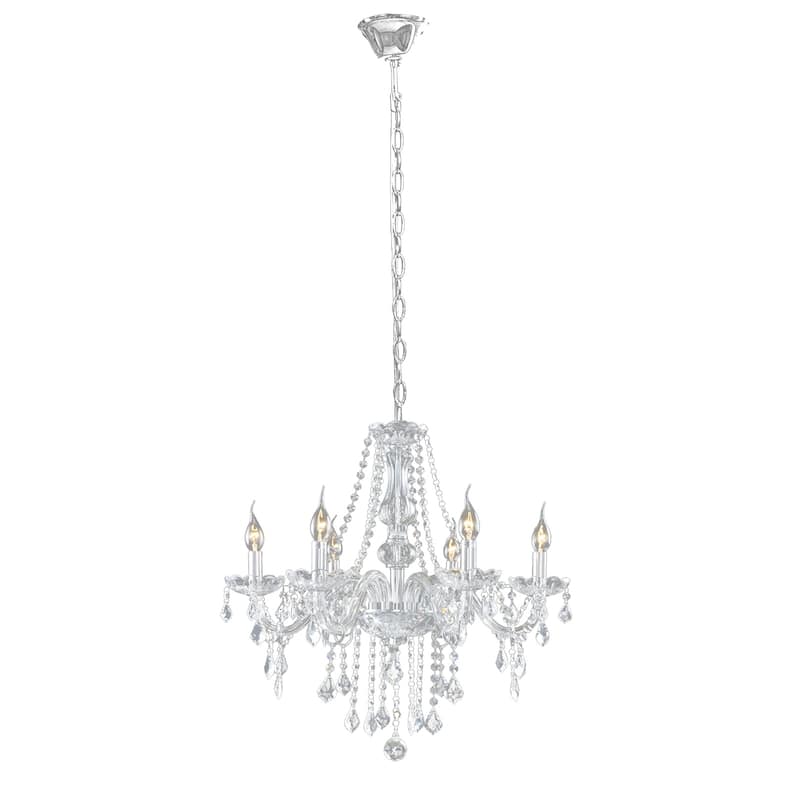 Elegant K9 Crystal Chandelier Modern 6-Light Ceiling Lamp Pendants