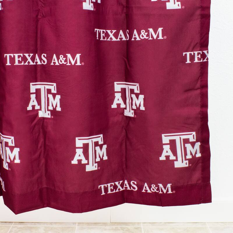 Texas A&M Aggies Printed Shower Curtain Cover - 70" x 72"