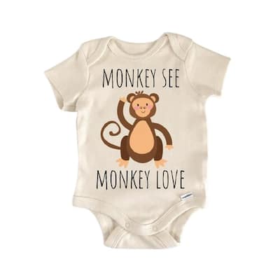 Monkey Jungle Animal - Baby Boy Girl Clothes Infant Bodysuit Funny Cute Newborn