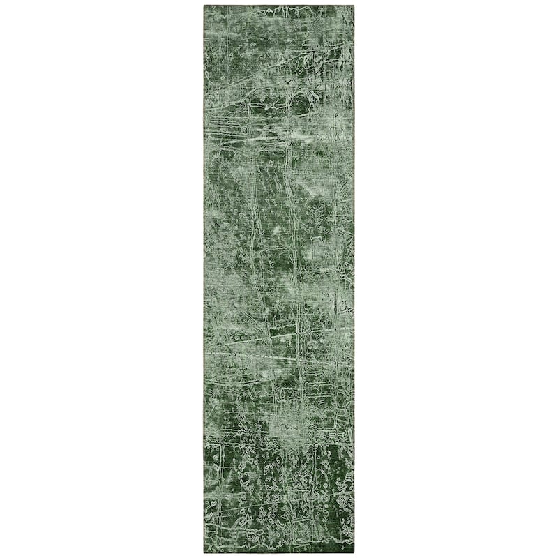 Machine Washable Indoor/ Outdoor Abstract Solid Chantille Rug