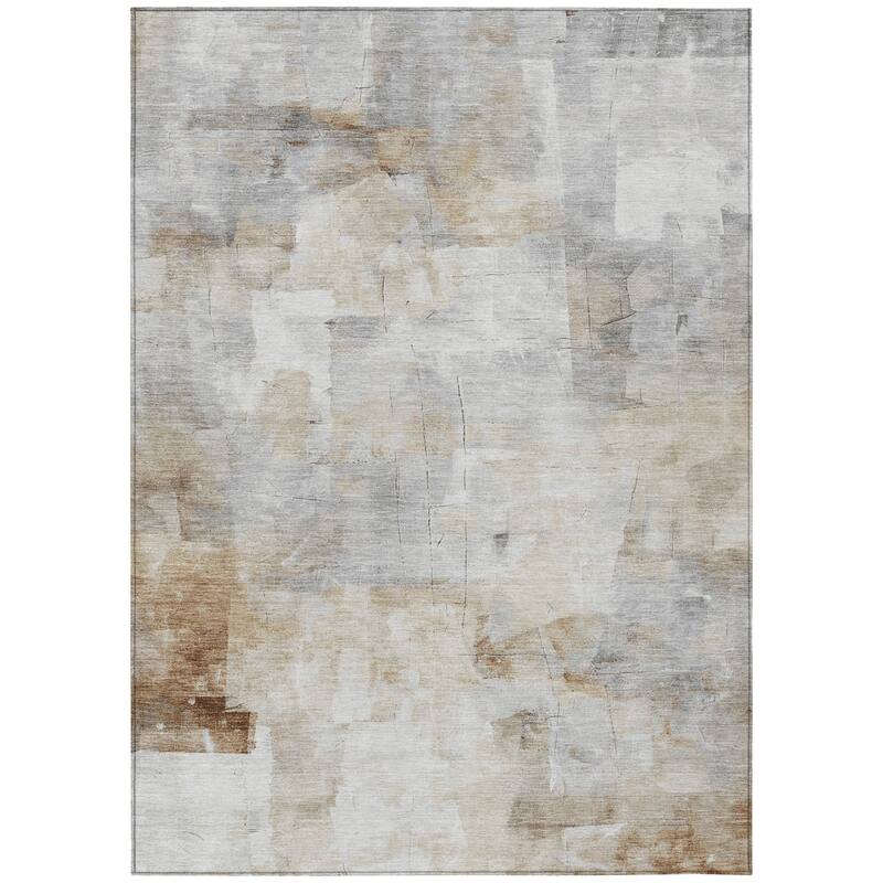 HomeRoots Abstract Transitional Rectangle Outdoor Rug