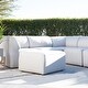 preview thumbnail 1 of 6, Orahh Patio 6 Piece Outdoor Sectional Fresh Grey
