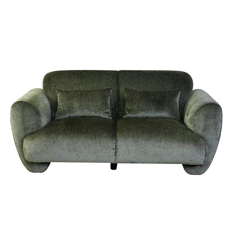 Furniture of America Rydel Modern Olive Green Chenille Loveseat