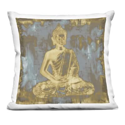 Stupell Muted Earthy Buddha Abstract Decorative Printed Throw Pillow Design by Tom Bray