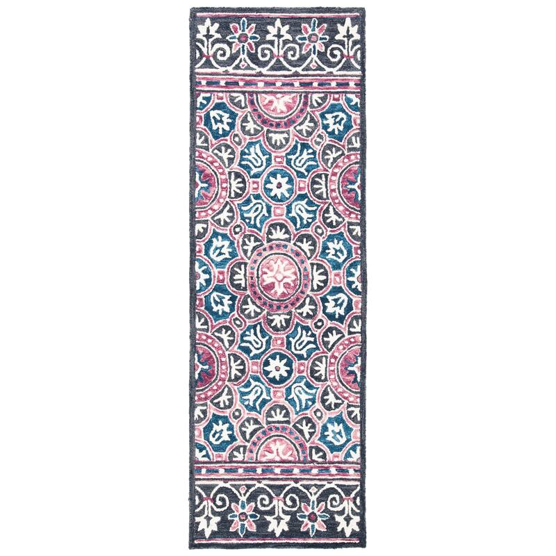 SAFAVIEH Handmade Micro-Loop Soka Modern Wool Rug - 5'