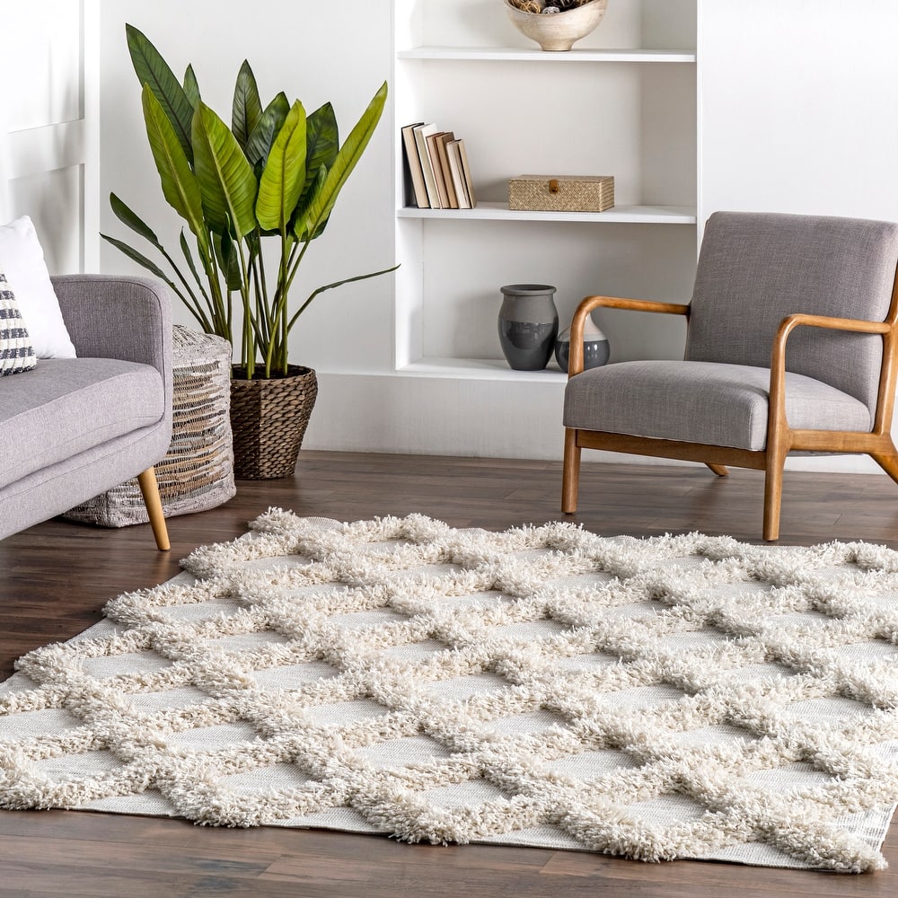 Nuloom Francene Diamond Trellis Shag Area Rug