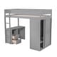 preview thumbnail 24 of 38, Merax Wood Loft Bed with Wardrobes and 2-Drawer Desk with Cabinet