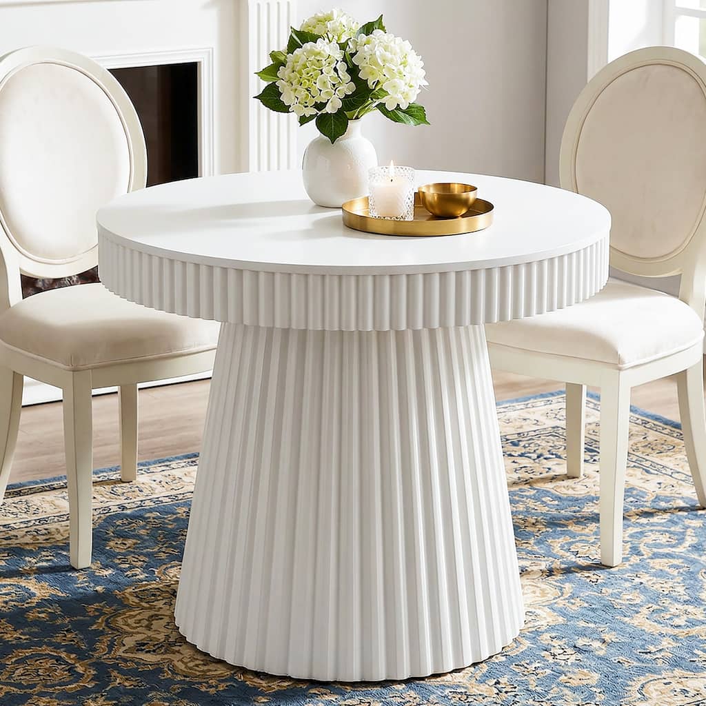 Small Dining Table, Modern Round Kitchen Table, 31.5" Circle Dining Tables for Kitchen, Dining Room, Living Room, Apartment