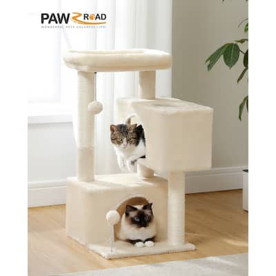 31.5" Cat Tree Cat Tower with Dual Large Condos