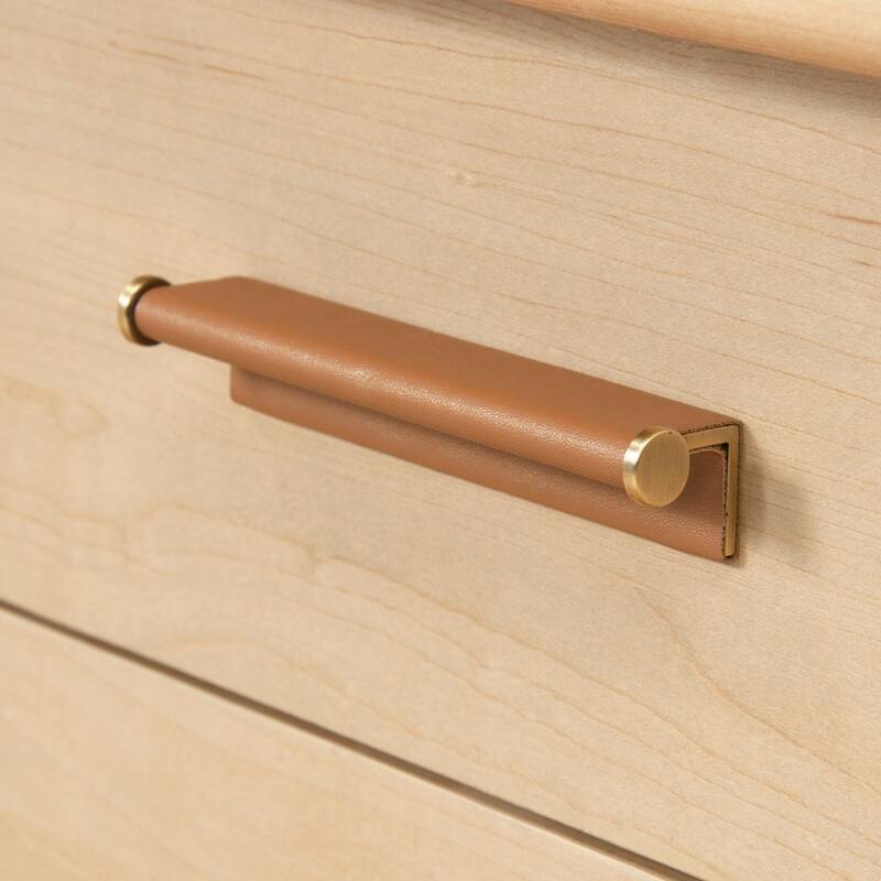 Walnut and White Writing Desk with USB Port