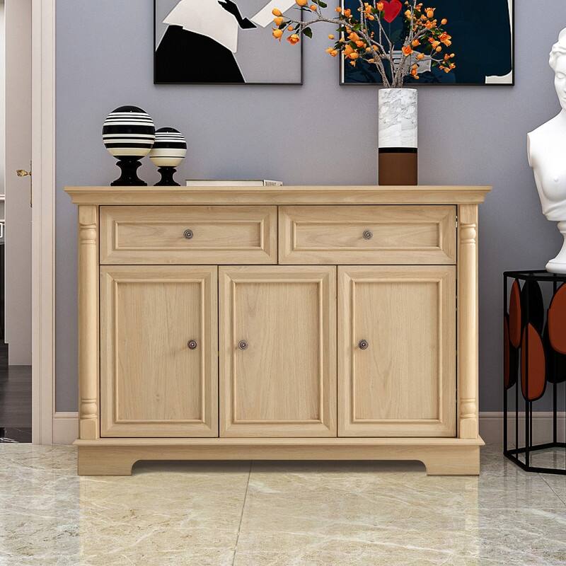 Farmhouse 47.24" Sideboard Buffet, Kitchen Storage Cabinet with 2 Drawers for Organized Home Living Solutions
