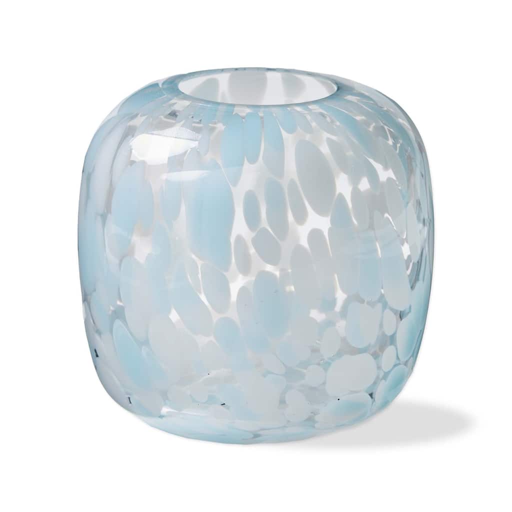 Celine Glass Confetti Vase Decorative Novelty Vase Blue Multi 5.5 in for Home Decor Everyday Use