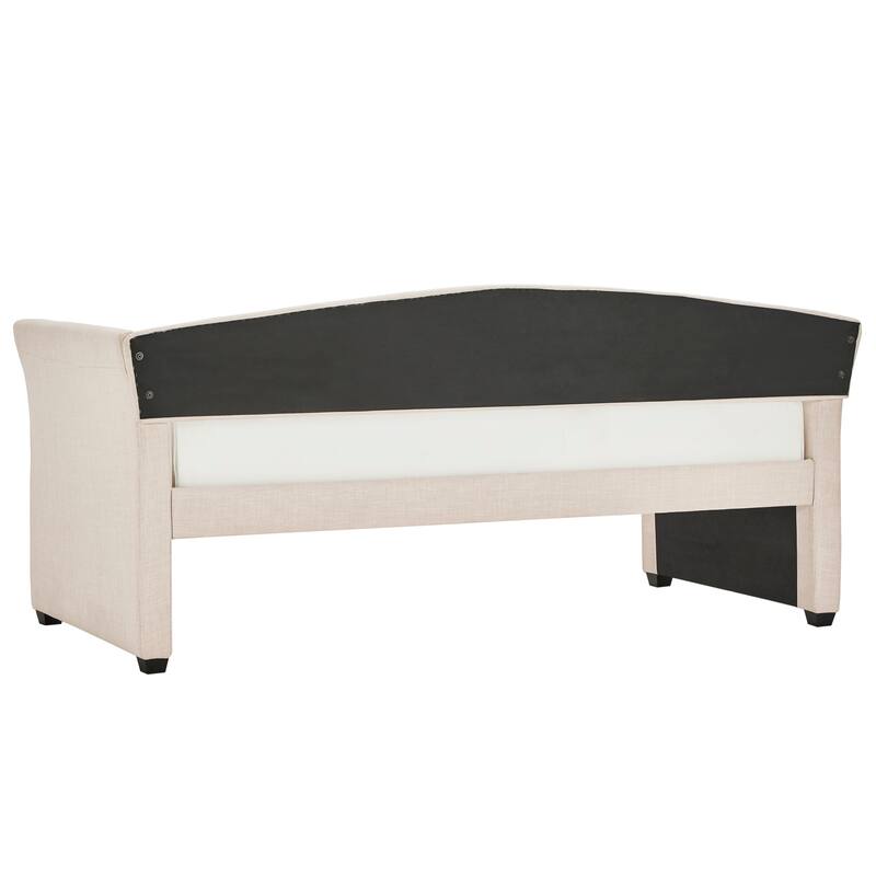 Deco Linen Rolled Arm Daybed and Trundle by iNSPIRE Q Bold