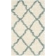 preview thumbnail 45 of 162, SAFAVIEH Dallas Shag Giusy Trellis 1.5-inch Thick Rug 3' x 5' - Ivory/Light Blue - Rectangle