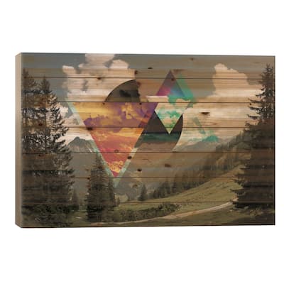 Tesseract of the Southern Alps Print On Wood by 5by5collective - Multi-Color
