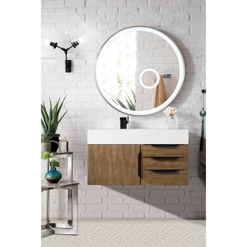 James Martin Vanities 983-V36-W-B-GW Columbia 36" Wall Mounted Single
