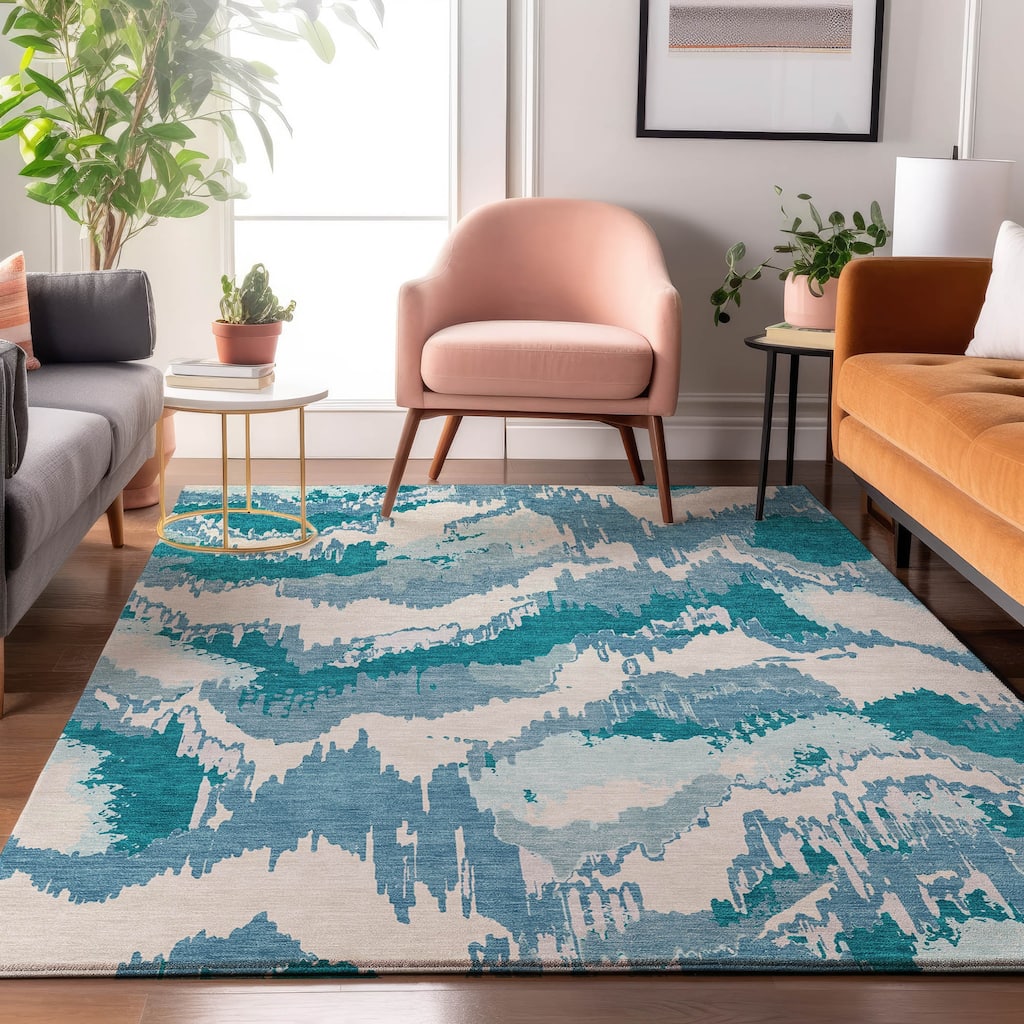 Premium Washable Super Soft Modern Ziggy Mayfield Rug