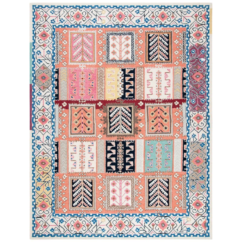 SAFAVIEH Handmade Bellagio Suruchi Modern & Contemporary Oriental Wool - 8' x 10' - Ivory/Gold - Runner/Rectangle