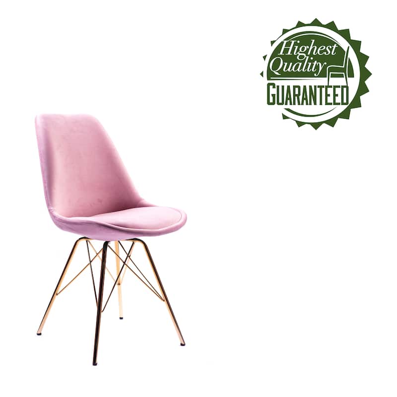 Porthos Home Alia Dining Chairs Set Of 2, Velvet And Gold Chrome Legs