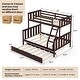 preview thumbnail 4 of 18, Costway Twin Over Full Bunk Bed with Trundle Ladder Safety Guardrails - See Details