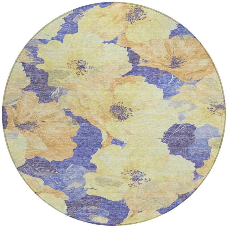 HomeRoots Floral Transitional Rectangle Outdoor Rug