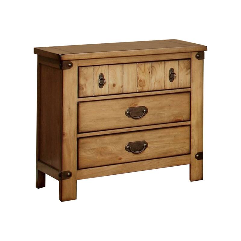 Pioneer Cottage Night Stand In Weathered Elm Finish - Brown