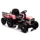 preview thumbnail 61 of 70, Electric Ride-On Tractor and Trailer for Kids, 24V, Bluetooth, Remote Control, and Safety Belt Pink