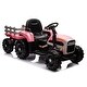 preview thumbnail 12 of 70, Electric Ride-On Tractor for Kids, 24V, USB/MP3, Remote Control, Ages 3-6 Pink