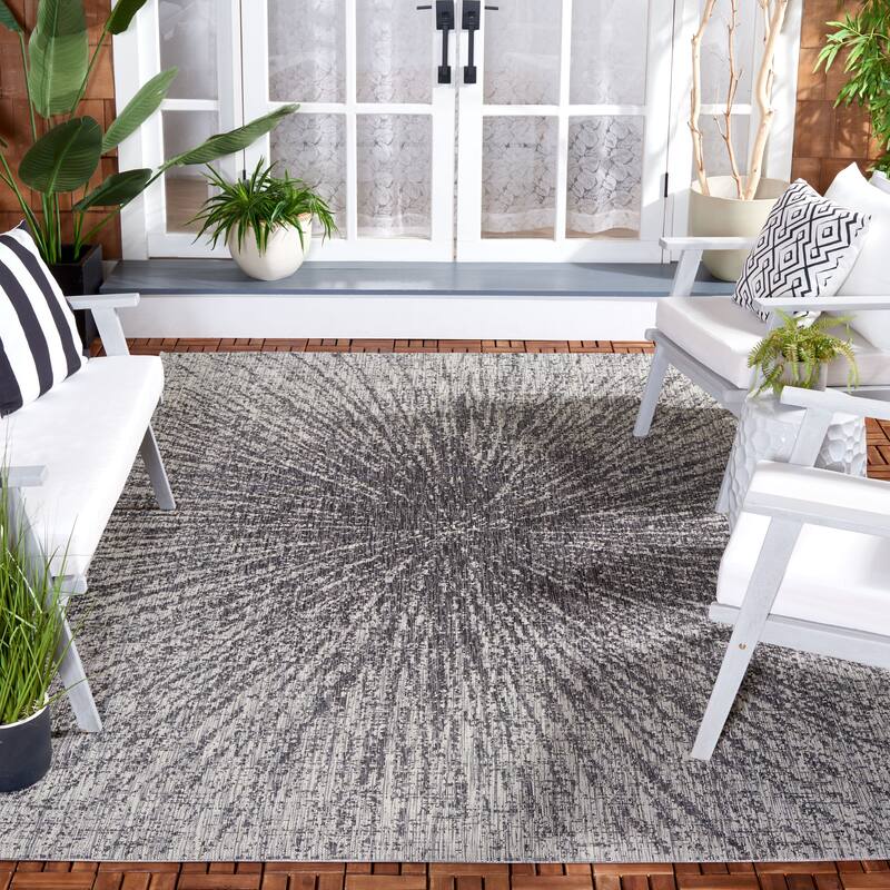 SAFAVIEH Courtyard Hiltrude Casual Waterproof Patio Backyard Rug