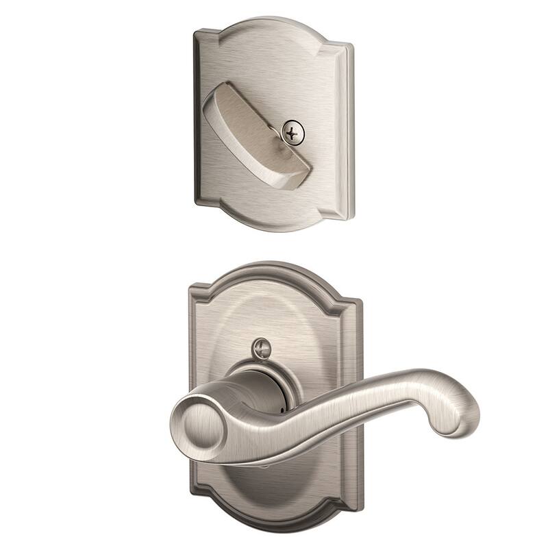 Schlage Flair Left Handed One-Sided Dummy Interior Pack with Camelot