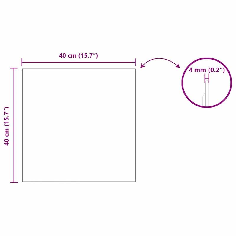 vidaXL Wall Mirror Square 15.75 x 15.75 in Tempered Glass