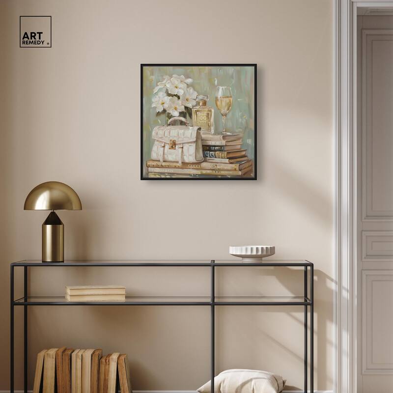 Sage Green Glam Canvas by Art Remedy