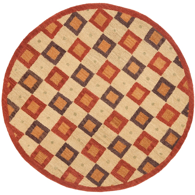 SAFAVIEH Handmade Soho Allyssa Checkers N.Z. Wool Rug