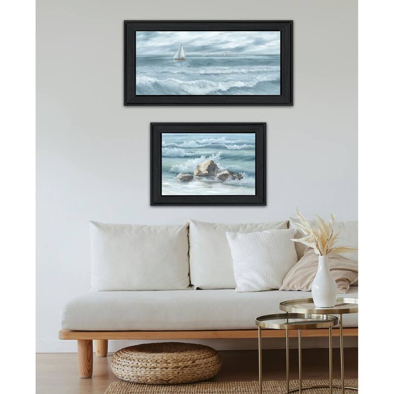 Trendy Decor 4U "Steadfast in the Waves" Printed Framed Wall Art by Georgia Janisse