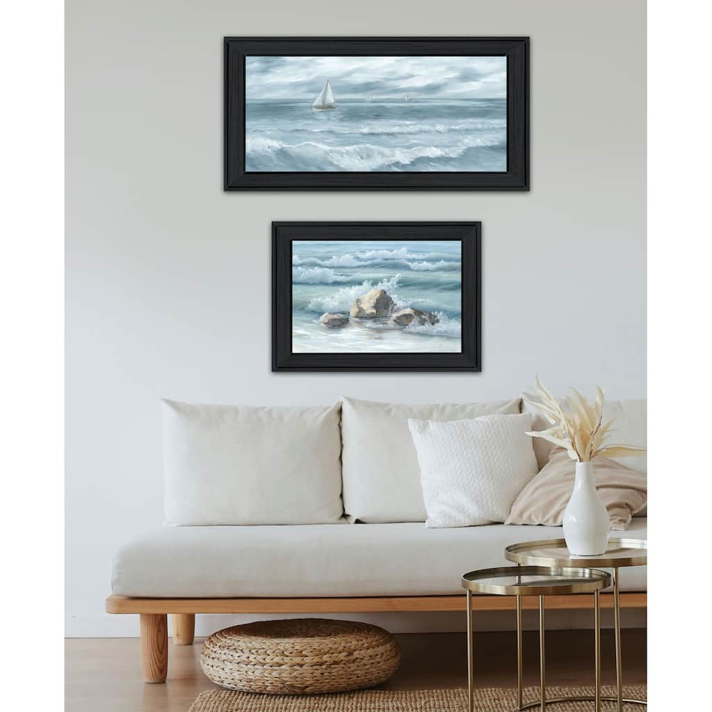 Trendy Decor 4U "Steadfast in the Waves" Printed Framed Wall Art by Georgia Janisse