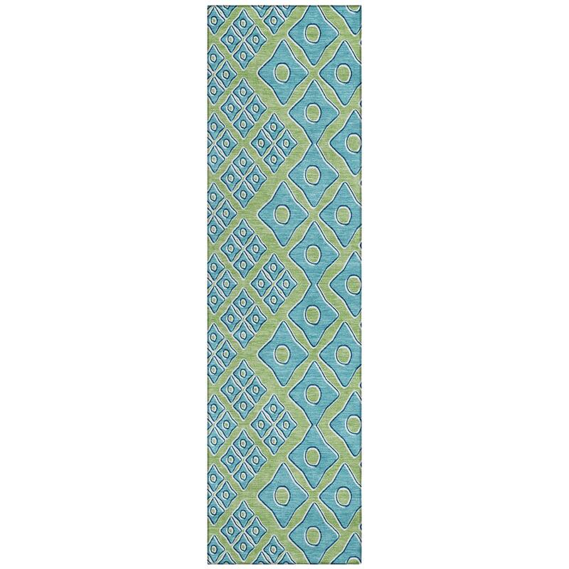 Machine Washable Indoor/ Outdoor Chantille Diamond Rug