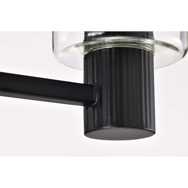 Clarksville 3 Light Vanity Matte Black with Clear Glass