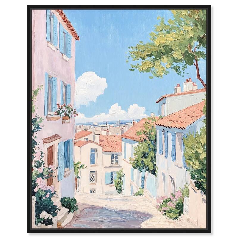 Cobblestone Dreams Canvas by Art Remedy - 24" x 30" - Black