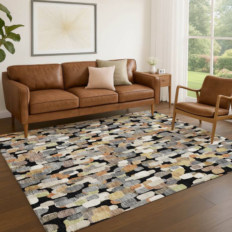 Machine Washable Indoor/ Outdoor Contemporary Drew Chantille Rug